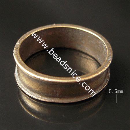 Zinc alloy ring finding,5.5mm wide,inside diameter:16mm,nickel free,