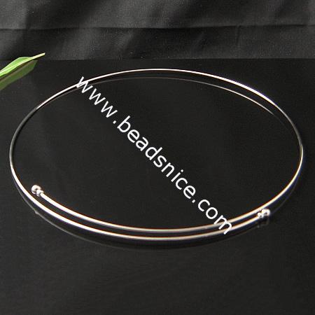 Brass necklace,inside diameter:130mm,1mm thick,4mm bead,nickel free,lead safe,