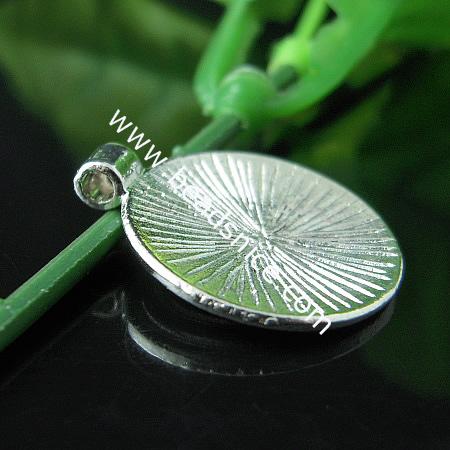 Alloy Pendant ,Base Diameter:18mm,Hole:about 2mm,Lead-Safe,Nickel-Free,