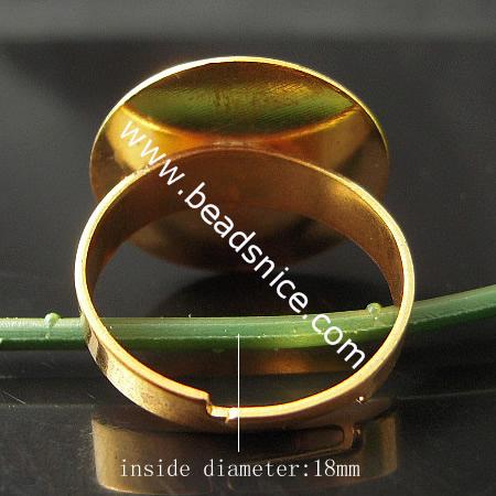 Brass pad ring base,size: 8,round