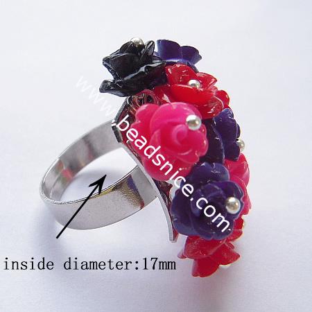 unique rings,cheap rings,size:7,flower