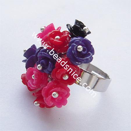 unique rings,cheap rings,size:7,flower