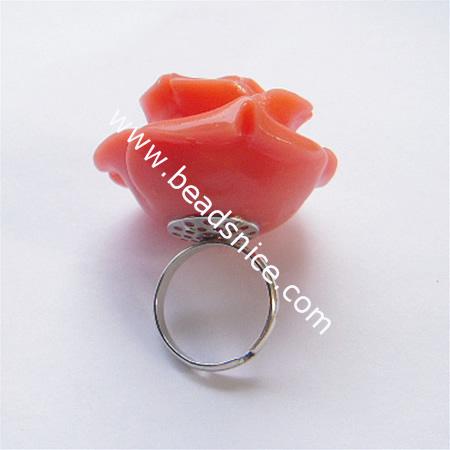 Resin brass finger ring,size:7