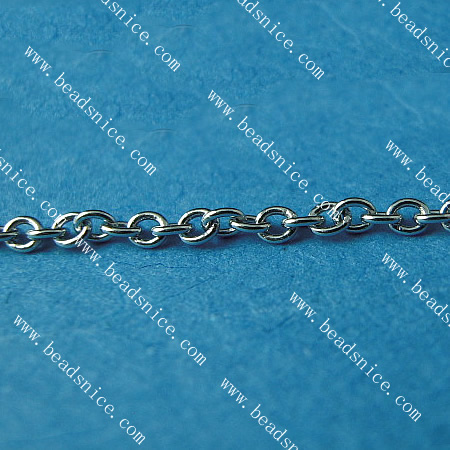 Stainless Steel Chain,Thickness:0.4mm,1.5x1.8mm,Lead-Safe,Nickel-Free,