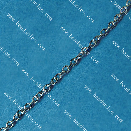 Stainless Steel Chain,Thickness:0.4mm,1.5x1.8mm,Lead-Safe,Nickel-Free,