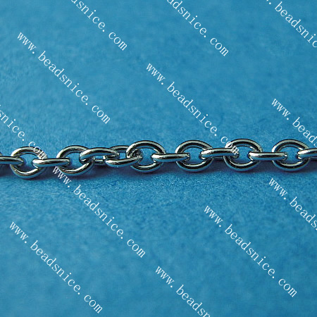 Stainless Steel Chain,Thickness:0.5mm,1.9x2.3mm,Lead-Safe,Nickel-Free,