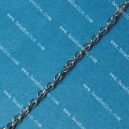 Stainless Steel Chain,Thickness:0.5mm,1.9x2.3mm,Lead-Safe,Nickel-Free,