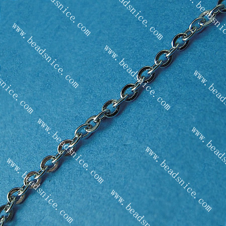 Stainless Steel Chain,Thickness:0.5mm,2.0x2.4mm,Lead-Safe,Nickel-Free,