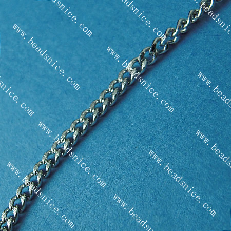 Stainless Steel Curb Chain for women jewelry ,Thickness:0.6mm,2.3x2.9mm,Lead-Safe,Nickel-Free,
