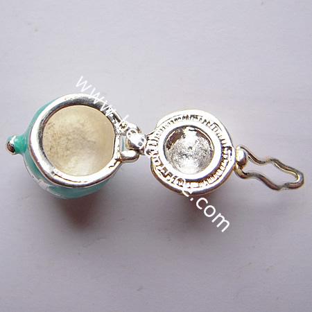 Brass prayer box pendant/drop,26x13.5mm,hole:approx 4x6mm,teardrop,nickel free ,lead safe,