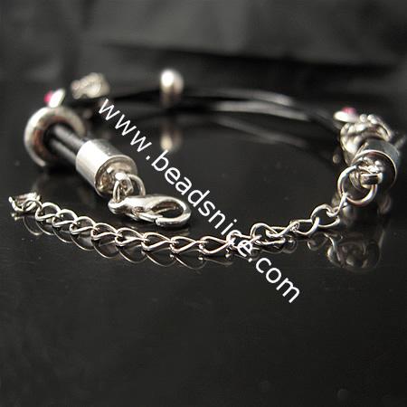 Jewelry Making Bracelet Cord, Mix style,8 inch,Thickness:2mm,Clasp:6mm,4 rows,