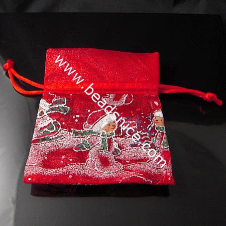 Organza Gift Bag with South Korea Ribbons,85x105mm,100pcs per bag,