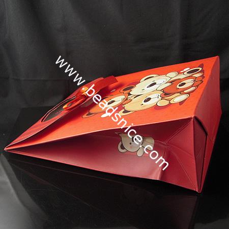 Paper Gift Bag，165X125X60mm,100pcs per bag,