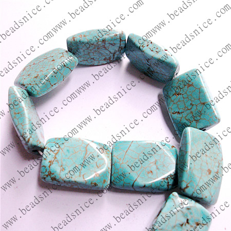 Turquoise Rectangle,15X20X5.5,hole:1.5,16inch