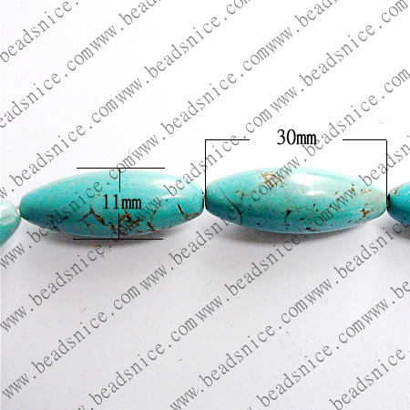 Turquoise Rice,11X30mm,hole:1.2,16inch