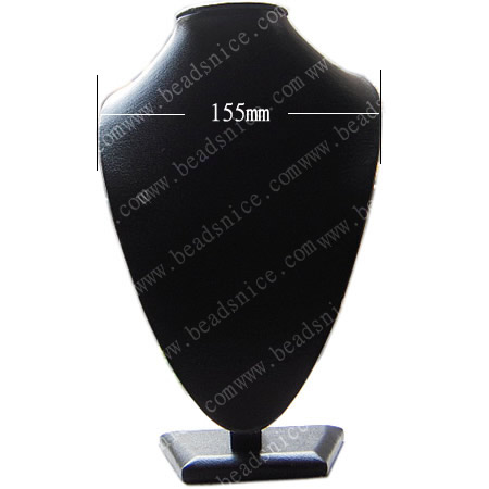 Necklace Standing Bust Display, leatherette,155X250X4mm