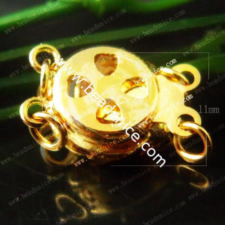 Jewelry Clasp,Brass,11x15mm,hole:2.5mm,