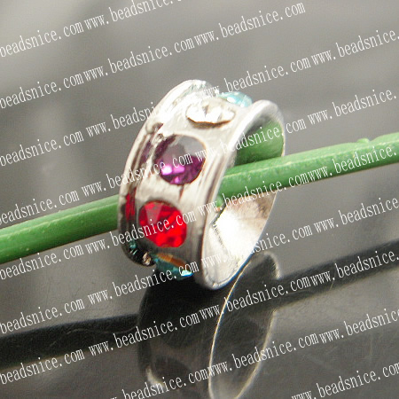 Rhinestone Rondell Beads,12mm,