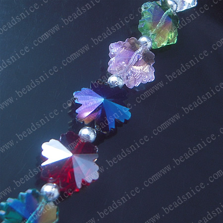 Other crystal Crystal Beads ,Flower,12X14X8mm,hole:1.2mm,inch:10,