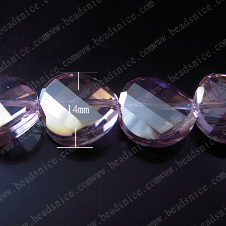 crystal 5621 Twist Bead,14x14x6mm,hole:1.2mm,12inch,