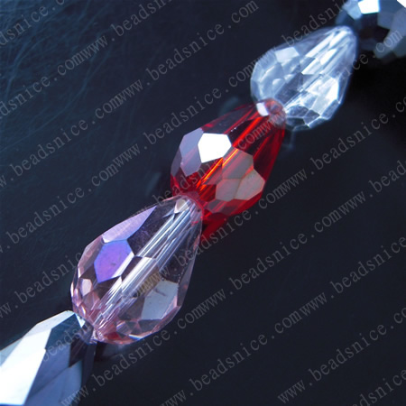 crystal 6000 teardrop pendant ,10x15mm,hole:1.2mm,17inch,