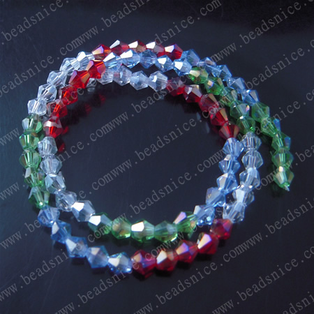 crystal Crystal 5301 Bicone Beads ，4X4mm,hole:1.2mm,12inch,