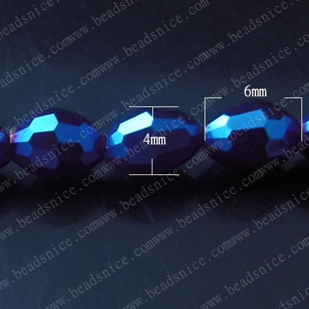 Other crystal Crystal Beads，4X6mm,hole:1.2mm,16inch,