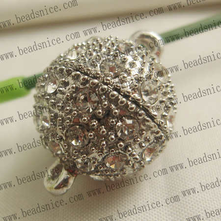 Magnetic clasps for jewelry micro pave zircon ball clasps wholesale fashion jewelry accessory zinc alloy DIY