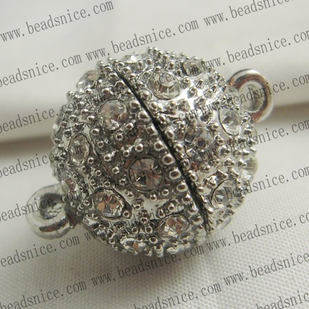 Magnetic clasps for jewelry micro pave zircon ball clasps wholesale fashion jewelry accessory zinc alloy DIY