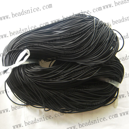 Black rubber cord for jewelry making