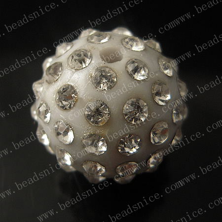 Resin Rhinestone Beads,Round,20X20mm,hole:2.5mm,