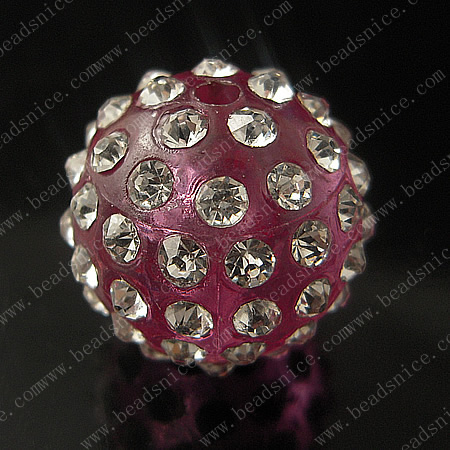 Resin Rhinestone Beads,Round,10X10mm,