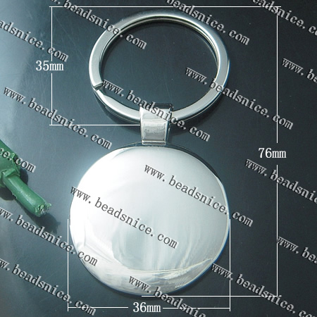 Zinc alloy key clasp,round,36mm & 30mm,