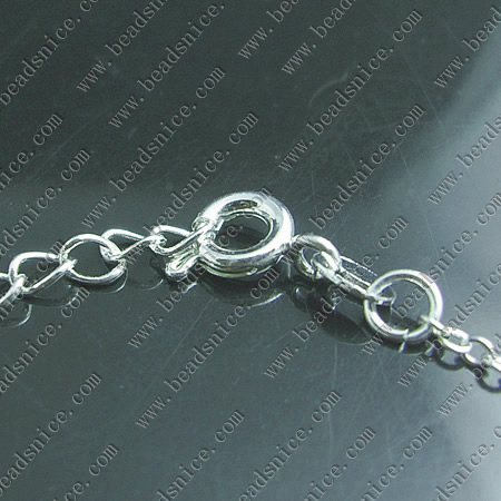 Necklace Chain,Brass, 7inch,19X21mm,Spring Ring Clasp：6mm,19X21mm,
