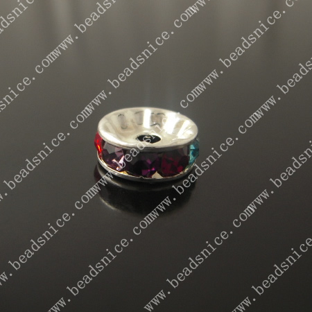 Rhinestone  Rondell Beads,A grade,Round,4X4X4mm,hole:2mm,