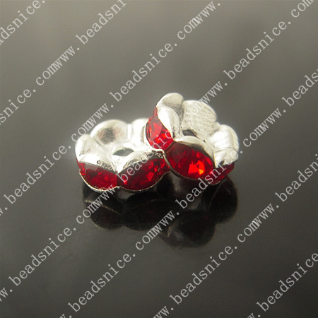Rhinestone  Rondell Beads,A grade,Round,7X7X3.5mm,hole:1.5mm,