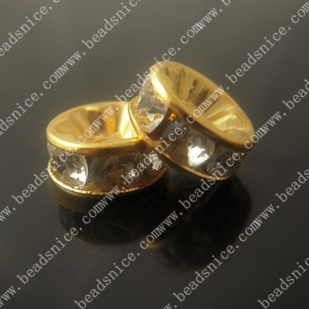 Rhinestone  Rondell Beads,B grade,Round,5X5X3.5mm,hole:1.5mm,