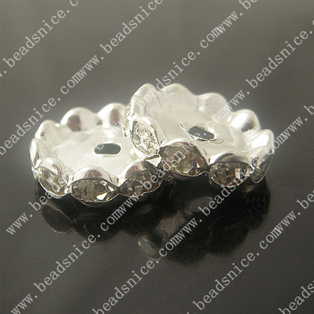 Rhinestone  Rondell Beads,A grade,Round,15X15X4.5mm,hole:2.5mm,
