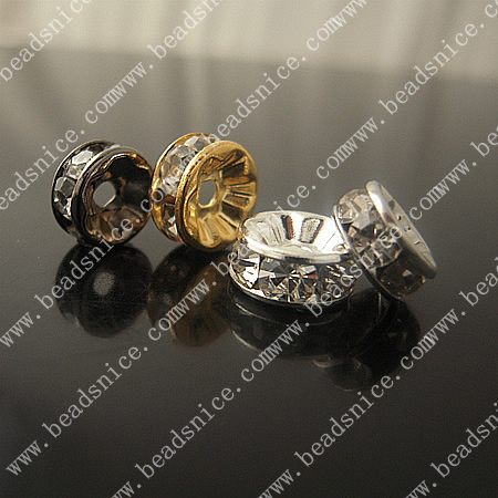 Roudelle Rhinestone Beads, Middle East Rhinestone,Donut,5X5X3.5mm,hole:1.2mm,