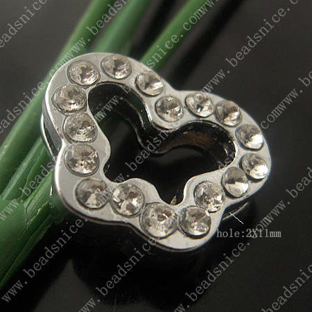 Rhinestone beads,18X15X5mm,hole:2X11mm,