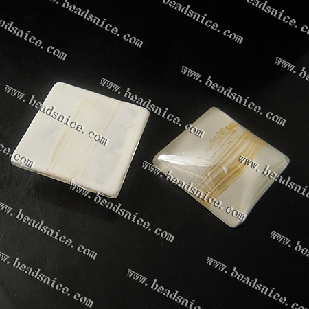 Domed Clear Glass Square Cabochons,15x15mm,nickel free, Great for Rings , Pendant Settings and Earring Blanks,