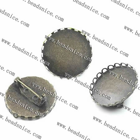 Brooch Jewelry Findings,Brass,pad:10mm,nickel free,lead safe,