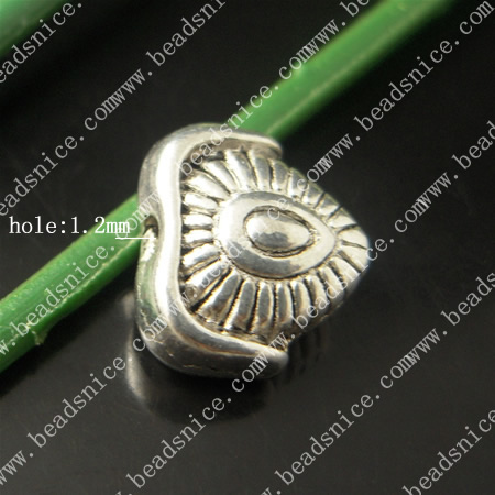 zinc Alloy Beads,10X9X5mm,hole:1.2mm,Nickel-free,Lead-free,
