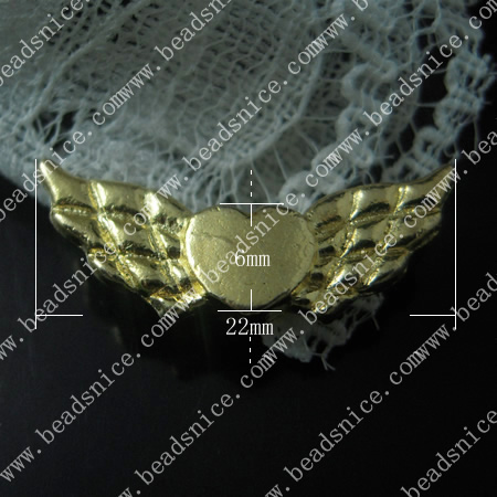 zinc Alloy Beads,6X22X1.5mm,hole:1mm,Nickel-free,Lead-free,