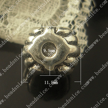 zinc Alloy Beads,9.5X11.5X8.5mm,hole:4mm,Nickel-free,Lead-free,