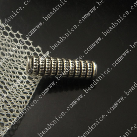 Zinc Alloy Jewelry Tubes,4X14mm,hole:2mm,Nickel-free,Lead-free,