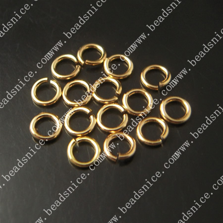 Jump Ring, Brass,real  24K gold plating jumprings , 0.7X4mm,