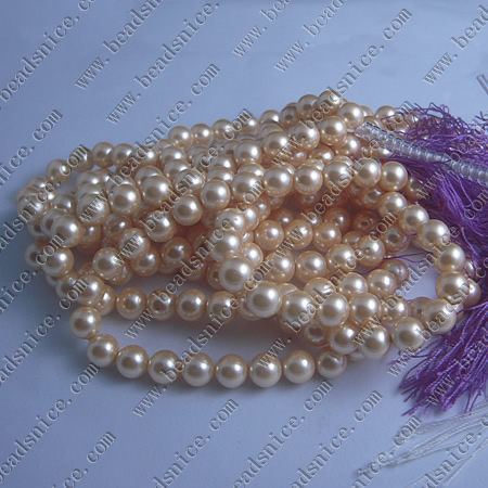 South Sea Shell Beads,  Round, Hole:Approx 0.8MM, A grade, Sold per 16-Inch Strand,8mm,