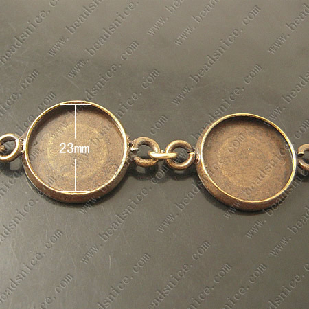 Bracelet, Brass,8.7inch,clasp:13.5X7.5mm,23mm,