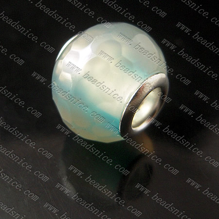 European Gemstone,14x14x12.5mm,Hole About:10mm,Nickel-Free,Lead-Safe,